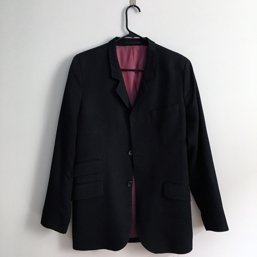 MERC blazer | mens black suit jacket lined